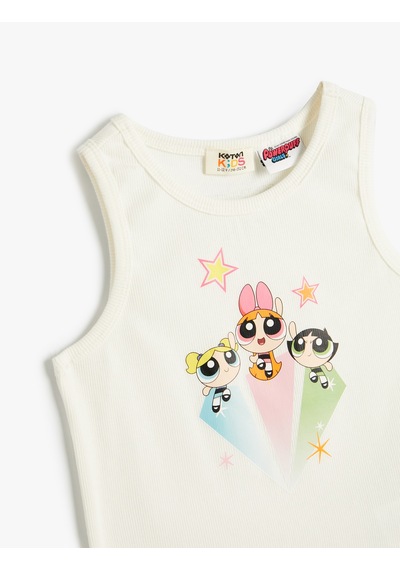 Koton Powerpuff Girls Atlet Lisanslı Pamuklu Ekru 4skg30153ak Ekru
