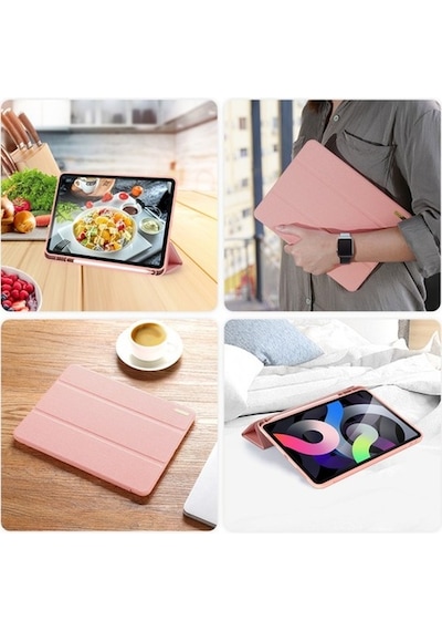 Duxweel Apple Uyumlu iPad Air 5.Nesil Kılıf 10.9" Kalem Yerli Lüx Kılıf