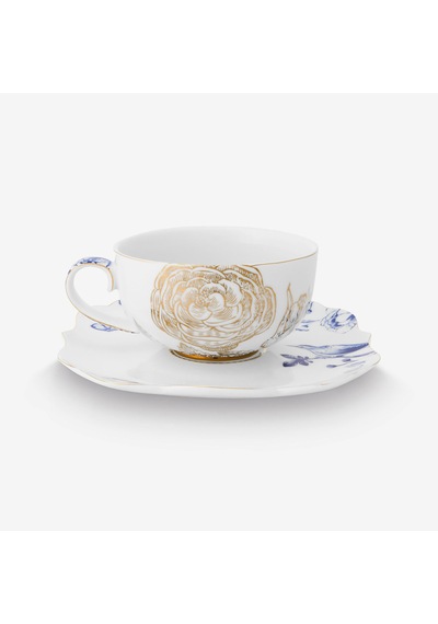 Beyaz Porselen Çay Fincan Seti 225 Ml