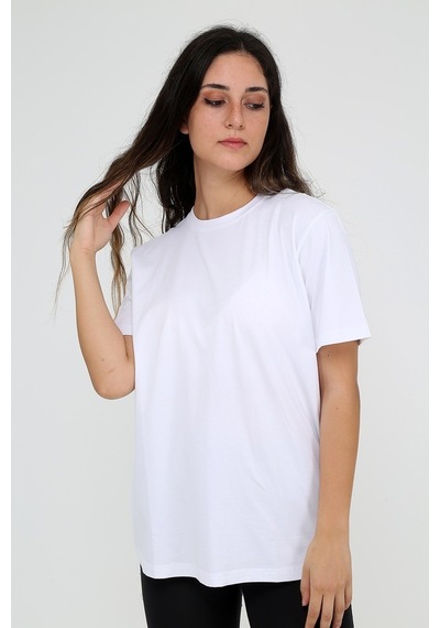 Rubadi Oversize Bol ve Geniş Kesim Bisiklet Yaka Basic Salaş Model T-Shirt Beyaz Rubadi Oversize Bol ve Geniş Kesim Bisiklet Yaka Basic Salaş Model T-Shirt Beyaz