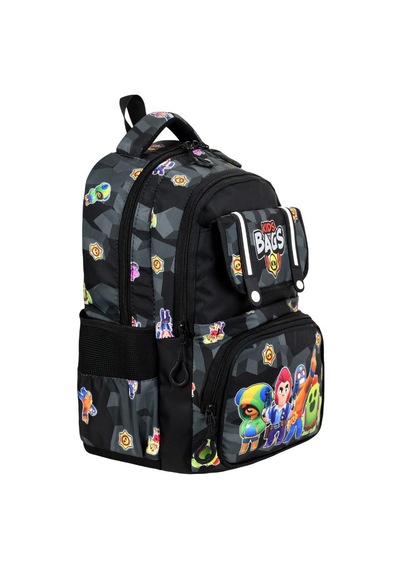 İlkokul Çantası Kids Bag 3'lü Set 42 30 Cm Beslenme Çantası Kalem Kutusu Ortopedik Erkek Çocuk Siyah