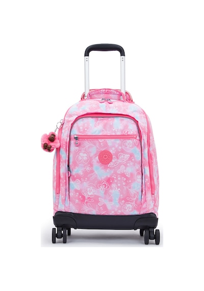 Kıplıng New Zea 8 Tekerlekli Okul Çantası Pembe Garden Clouds