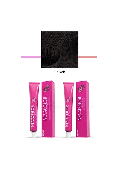 Hubrendy Tedarik 2 Li Set Premium 1 Siyah - Kalıcı Krem Saç Boyası 2 X 50 G Tüp