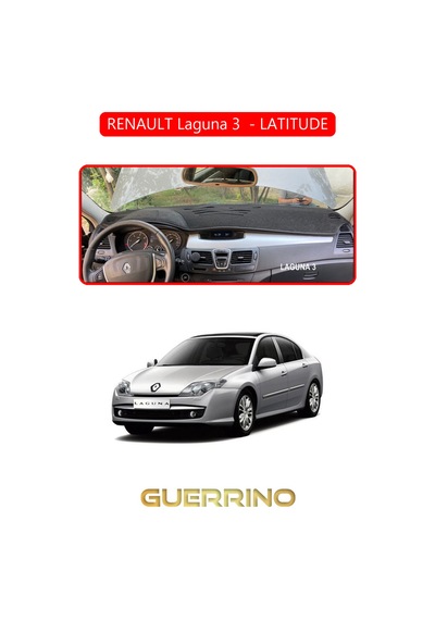 Renault Laguna 3 - Latıtudetorpido Koruma Halısı Kırmızı Kenar