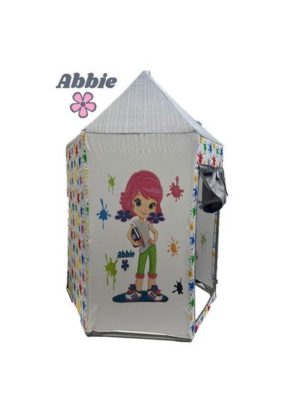 Abbie Çalışkan Kızlar Şato Oyun Çadırı Gri