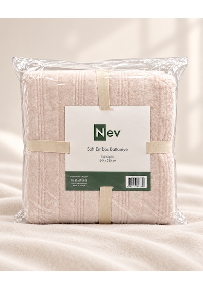 Özdilek Nev Serisi Soft Embos Tek Kişilik Battaniye 150x220 - Kemik