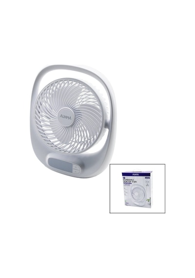 Usb 7 İnç- 20cm Masa Üstü Fan Vantilatör Işıklı 5w 180 Derece 3 Kademe Hız - 3 Pervane Stand 24.8x30.5x8cm Aufn-01 Timya/go1395 197824