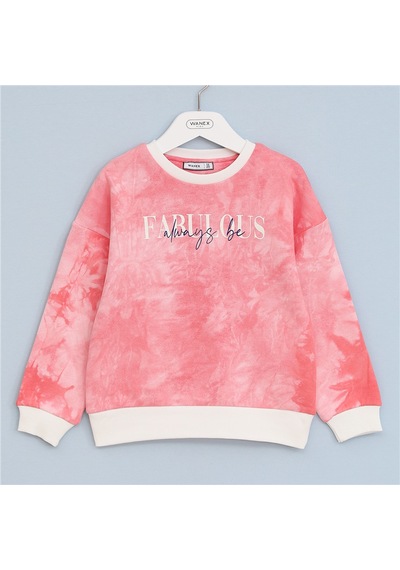 Wanex Kız Çocuk Uzun Kol Kalın Sweat - 32160 Pembe