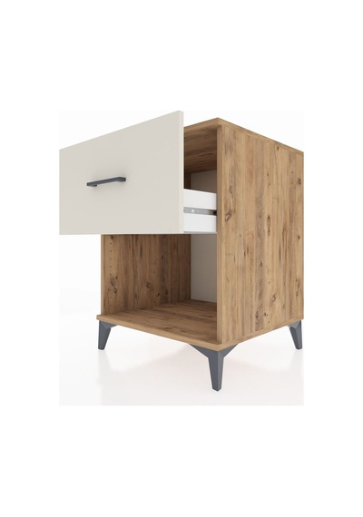 Kronos Komodin Tek Çekmeceli 60x59x80 Çam-aytaşı Çam