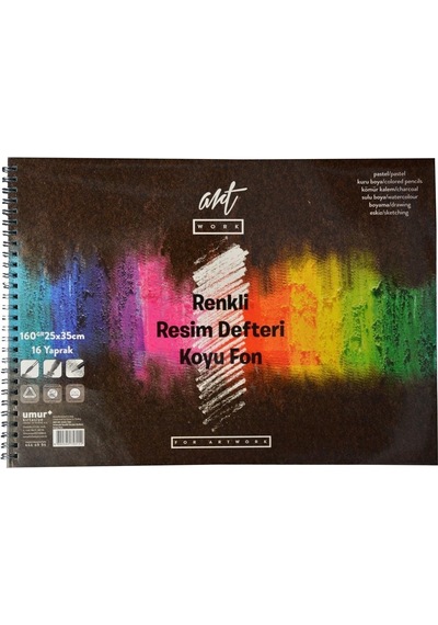 Clara Renkli Resim Defteri Koyu Fon 160 Gr 25 X 35 16 Yaprak