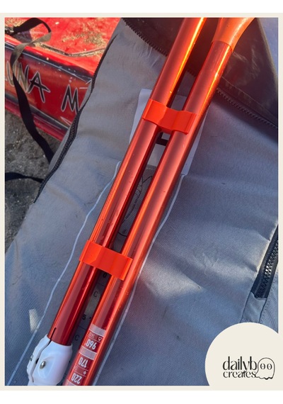 Sup/kano Turuncu Kürek Düzenleyici Aparat 2'li Set-kürek Parça Tutucu Klips-paddle Board Taşıma Aksesuarı