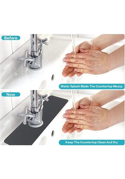 Su Emici Sihirli Lavabo Kenar Matı 38x13cm 5691 12v