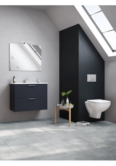 VitrA Mia 75100 Banyo Dolabı Seti Çekmeceli 80 Cm Antrasit Çok Renkli