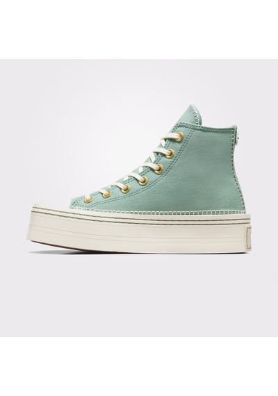 Converse Chuck Taylor All Star Lift Unisex Yeşil Platform Sneaker Düz A07547c Yeşil