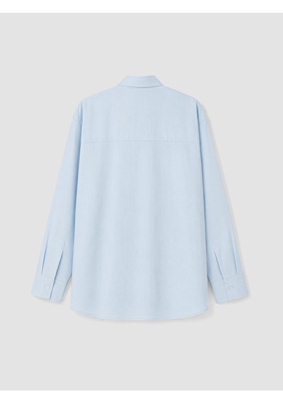 Lcw Vision Mavi Oversize Poplin Kadın Gömlek
