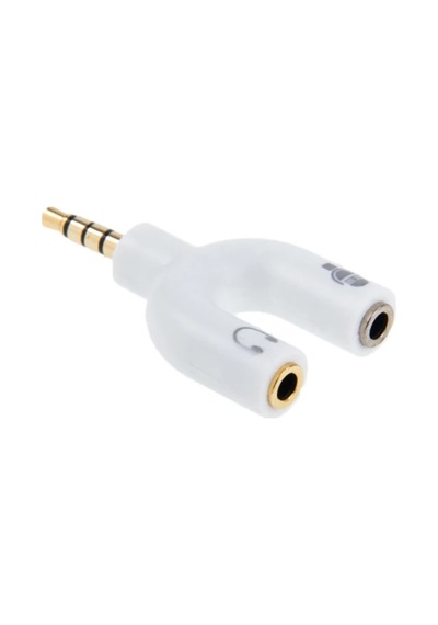 Ally 3.5 Mm Kulaklık Mikrofon Çoklayıcı 3.5 Mm Splitter Dönüştürücü- 5775 Beyaz