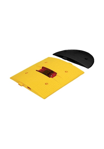 İleri Trafik Flaşörlü Hız Kesici Yol Kasisi 50 x 50 CM Sarı - 11938 SL