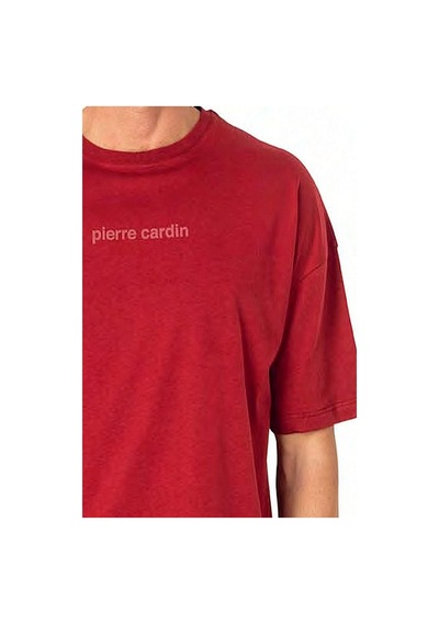 Pierre Cardin 6086 Erkek Kısa Kollu Bisiklet Yaka Oversize Pijama Takım-bordo Bordo