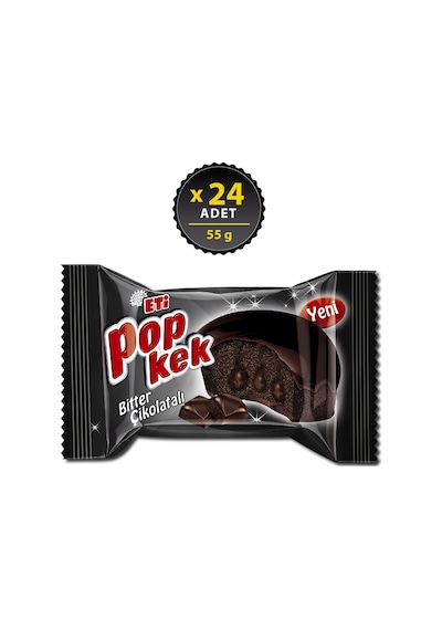 Eti Popkek Bitter Çikolatalı 24 x 55 G