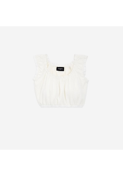 The Kooples Kadın Balon Kollu Beyaz T-shırt