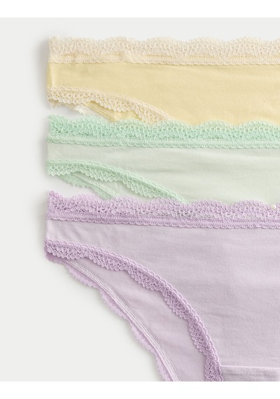 Marks & Spencer 3’lü Pamuk Karışımlı Brazilian Külot Seti T61004842B Mor
