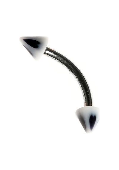 Tdgr00905 Curved Barbel Çelik Spike Piercing K5 Çok Renkli