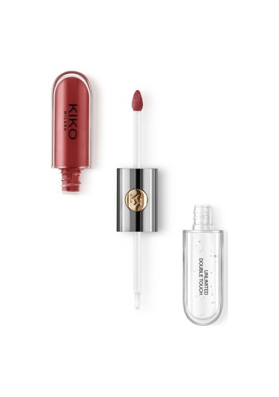 Kiko Ruj - Unlımıted Double Touch - 106 Satin Ruby Red - Uzun Süre Kalıcı Parlak / Mat Likit Lipstick 000