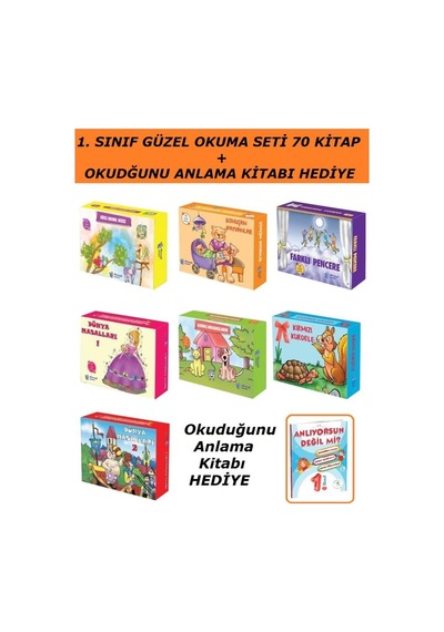 Morışık 1. Sınıf Hikaye Seti 70 Kitap + Okuduğunu Anlama Kitabı