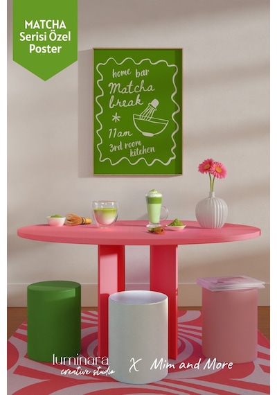 Mim And More X Luminara Studio Home Bar Matcha Break 11am 3rd Room Kitchen Poster