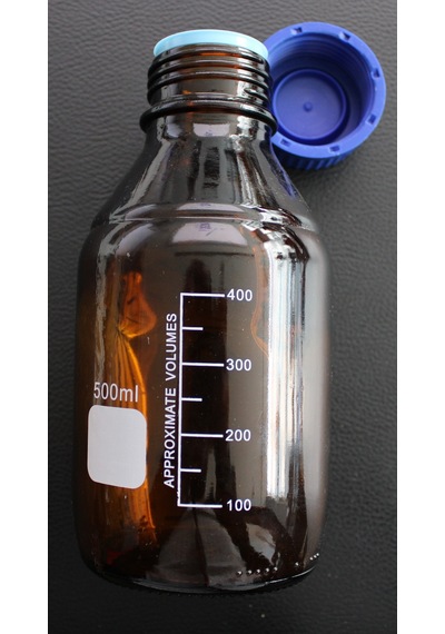 Otoklav Şişe 500 Ml Amber Borosil -Contalı -Vida Kapaklı -Renkli