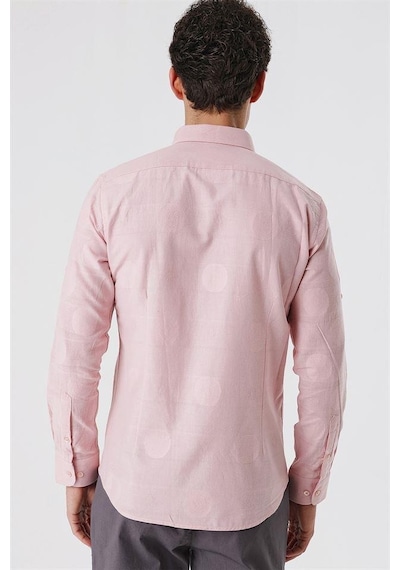 İmza Pudra Kısalabilir Kollu Desenli Jakarlıcepsiz %100 Pamuk Casual Slim Fit Gömlek 1004230183-pudra Pudra İmza Pudra Kısalabilir Kollu Desenli Jakarlıcepsiz %100 Pamuk Casual Slim Fit Gömlek 1004230183-pudra Pudra