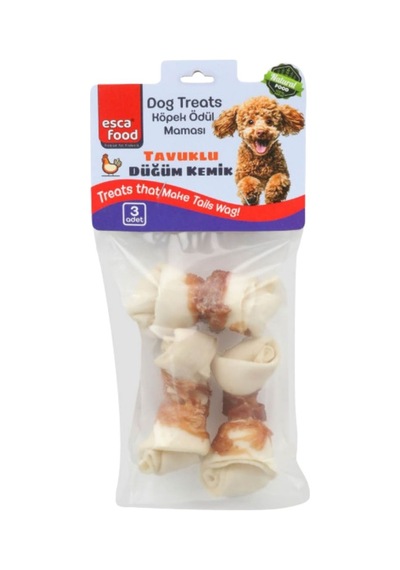 Esca Food Tavuklu Mini Düğüm Kemik Köpek Ödülü 3'lü