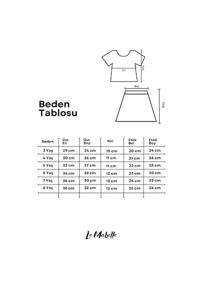 Le Mabelle Pembe Gül Detaylı Croplu Tül Etekli Kız Çocuk İkili Takım - Sabrina Pembe