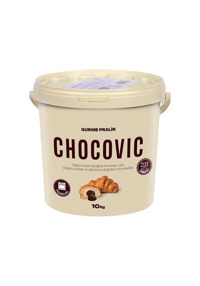 Chocovic Gurme Pralin %18 Fındıklı Sürülebilir Çikolata 10 Kg