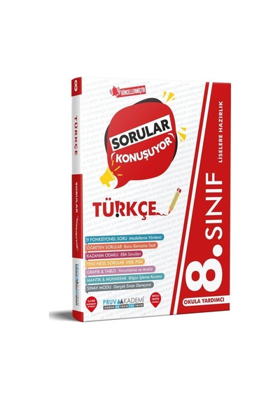 8. Sınıf Türkçe Sorular Konuşuyor Soru Bankası Pruva Akademi