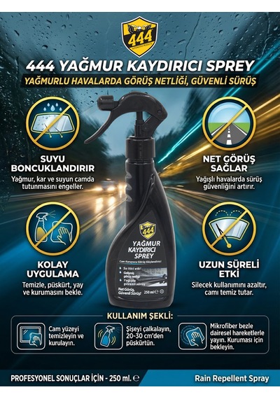 444 Yağmur Kaydırıcı Sprey