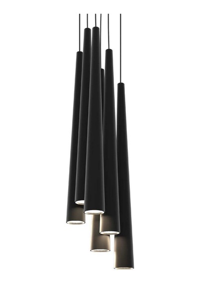 Tubelight Led Sarkıt Lamba Konik Siyah