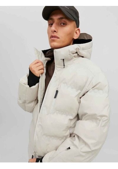 Jack & Jones Jack&jones Sweep 12238998 Kapüşonlu Erkek Şişme Mont Bej