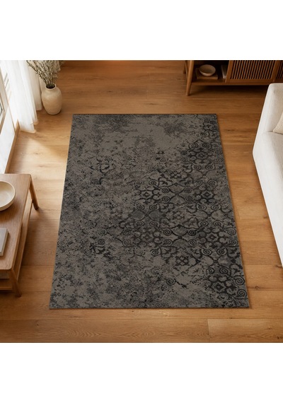 Kartela Halı Vera Halı Kaymaz Taban Makinede Yıkanabilir Halı Antrasit - 200 X 300 Cm