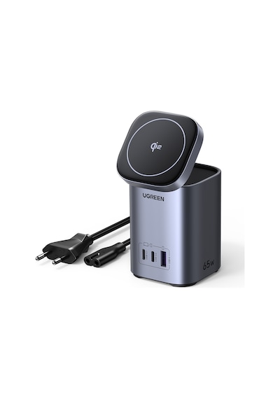 Ugreen Nexode Qi2 65w Standlı Magsafe Wireless Masaüstü Şarj Cihazı, 2xusb-c, 1xusb-a, 55321