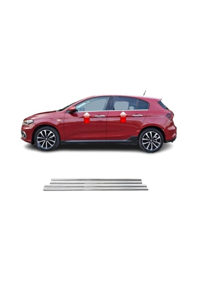 Fiat Egea Hb Krom Cam Çıtası 4parça P.çelik