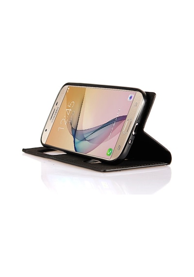 Samsung Galaxy Uyumlu J5 Prime G570 Gizli Mıknatıslı Pencereli Magnum Kılıf Siyah