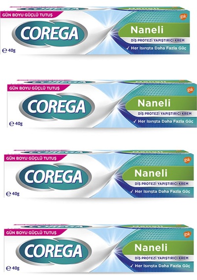 Naneli Diş Protez Yapıştırıcı Krem 40 Gr 4 Adet