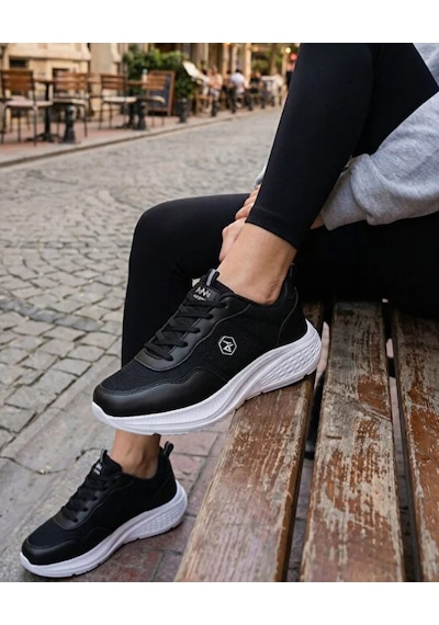 Texin 1984 Sneaker Unisex Spor Ayakkabı SİYAH-BEYAZ