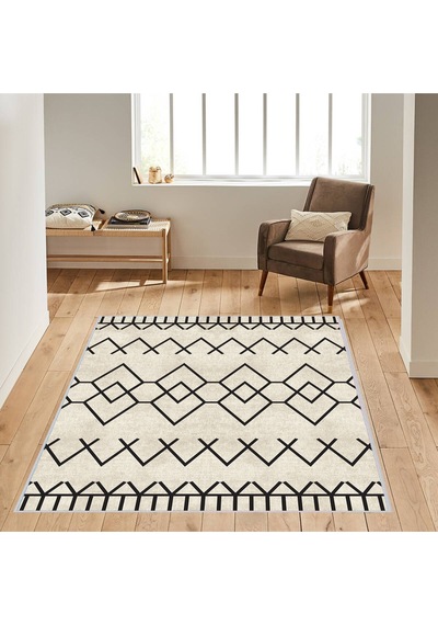 Rovigo Home Dijital Baskı Yıkanabilir Kaymaz Taban Salon Halısı RVG1598 Çok Renkli