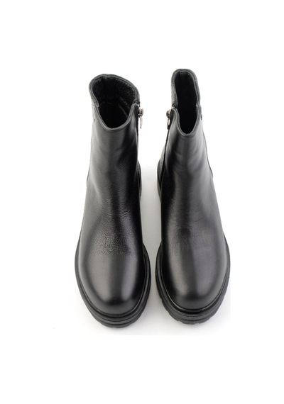 Bambi Siyah Hakiki Deri Kadın Bot & Bootie K02586777703