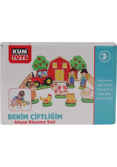 Km5898 Kumtoys Benim Çiftliğim Ahşap Boyama Seti