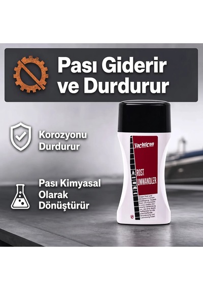 Yachticon - Paslanma Ve Korozyon Önleyici Pas Dönüştürücü 250 Ml : Pası Sökmez, Kararlı Bir Zırha Dönüştürür