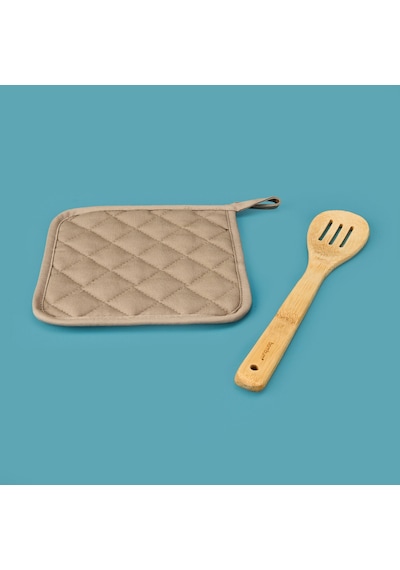 Gabardin Tutaç - Bej - 20x20 Cm Çok Renkli