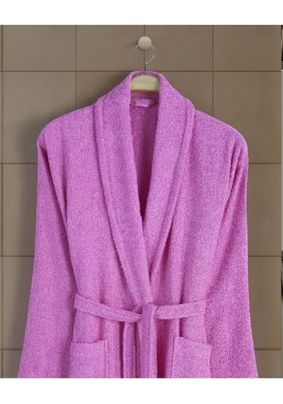 Gülkurusu Büyük Beden Şalyaka Pamuklu Hamam Sauna Banyo Battal Kadın Erkek Unisex 3xl 4xl Bornoz Gül Kurusu
